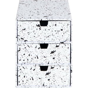 Černo-bílý zásuvkový box se 3 šuplíky Bigso Box of Sweden Ingrid