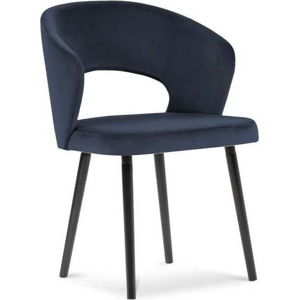 Tmavě modrá jídelní židle se sametovým potahem Windsor & Co Sofas Elpis