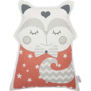 Červený dětský polštářek s příměsí bavlny Apolena Pillow Toy Smart Cat, 23 x 33 cm