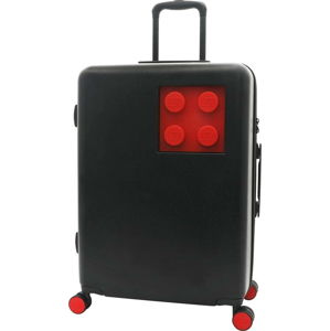 Černo-červený dětský kufr na kolečkách LEGO® Urban 24
