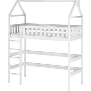 Bílá domečková/vyvýšená dětská postel 80x200 cm Otylia - Lano Meble