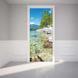 Adhezivní samolepka na dveře Ambiance Crystal Lake, 83 x 204 cm