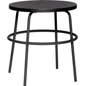 Černý odkládací stolek Hübsch Ash, ø 45 cm