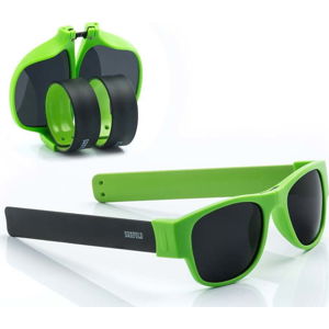 Zeleno-černé sluneční srolovatelné brýle InnovaGoods Sunfold AC6