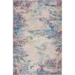 Modro-fialový pratelný koberec s příměsí recyklovaných vláken 80x150 cm Reid – Flair Rugs
