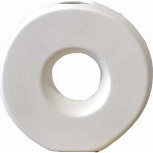 Bílá keramická váza Rulina Donut