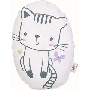 Dětský polštářek s příměsí bavlny Mike & Co. NEW YORK Pillow Toy Cute Cat, 30 x 22 cm