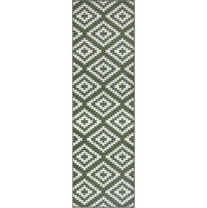 Zelený koberec běhoun 250x80 cm Nordic - Hanse Home