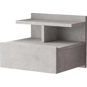 Světle šedý noční stolek s poličkami Ilsa – Kalune Design