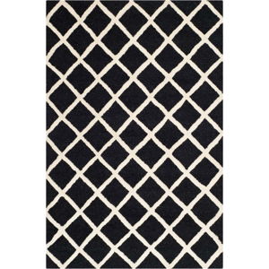 Černý vlněný koberec Safavieh Sophie, 121 x 182 cm