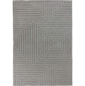 Šedý vlněný koberec Flair Rugs Estela, 120 x 170 cm
