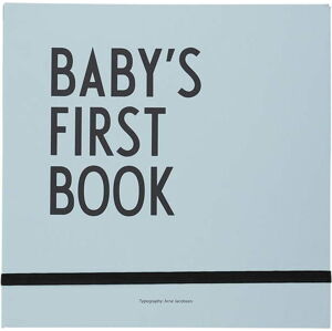 Modrá dětská vzpomínková knížka Design Letters Baby's First Book