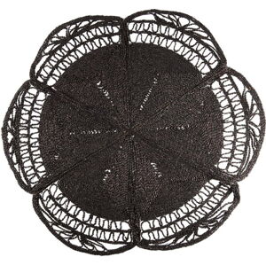 Černý kulatý koberec ø 150 cm Flower – Jardin d'Ulysse