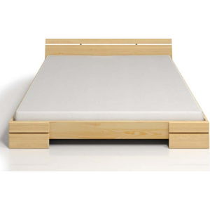 Dvoulůžková postel z borovicového dřeva s úložným prostorem SKANDICA Sparta Maxi, 160 x 200 cm