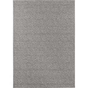 Šedý koberec vhodný i na ven Elle Decor Bloom Croix, 140 x 200 cm