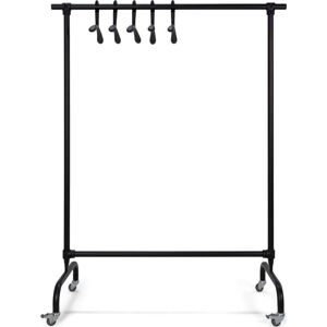 Černý kovový pojízdný stojan na oblečení Luuk – Spinder Design
