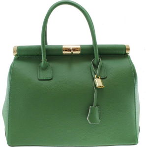 Zelená kožená kabelka Chicca Borse Blair