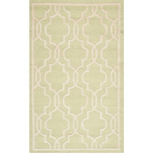 Světle zelený vlněný koberec Safavieh Elle, 91 x 152 cm
