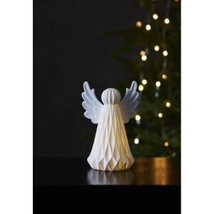 Bílá keramická vánoční světelná LED dekorace Star Trading Vinter, výška 18 cm