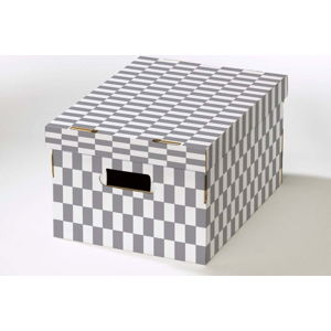 Sada 2 krabic s víkem z vlnité lepenky Compactor Lenny, 40 x 31 x 21 cm