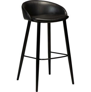 Černá barová židle v imitaci kůže DAN-FORM Denmark Dual