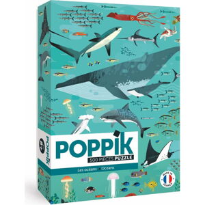 Samolepkové puzzle Poppik Oceány, 500 dílků
