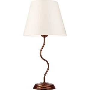 Tmavě hnědá stolní lampa s textilním stínidlem, výška 52 cm Fabrizio – LAMKUR