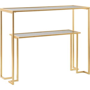 Konzolový stolek se skleněnou deskou ve zlaté barvě 35x100 cm Level – Mauro Ferretti