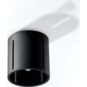 Černé stropní svítidlo s kovovým stínidlem Vulco – Nice Lamps