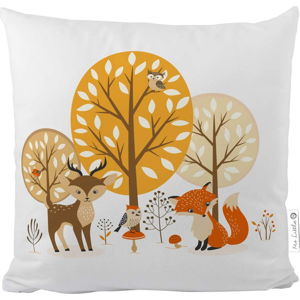 Povlak na polštář z bavlněného saténu Mr. Little Fox Forest Friends, 50 x 50 cm