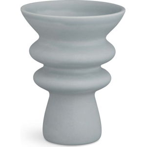 Modrošedá keramická váza Kähler Design Kontur, výška 20 cm