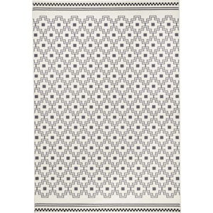 Černobílý koberec Zala Living Cubic, 70 x 140 cm