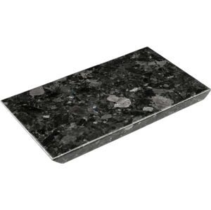 Černý žulový podnos RGE Black Crystal, 20 x 35 cm
