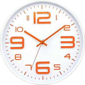 Bílé nástěnné hodiny Postershop Timmy, ø 30 cm