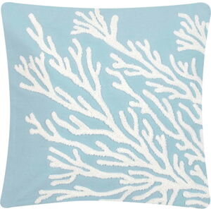 Modro-bílý bavlněný dekorativní povlak na polštář Westwing Collection Reef, 40 x 40 cm