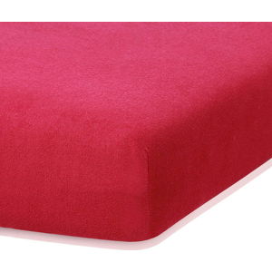 Bordó červené elastické prostěradlo s vysokým podílem bavlny AmeliaHome Ruby, 200 x 100-120 cm
