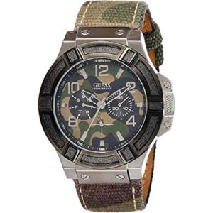 Pánské hodinky s páskem z nerezové oceli ve stříbrné barvě Guess W0407G1