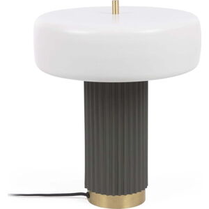 Bílo-zelená stolní lampa s kovovým stínidlem (výška 37,5 cm) Serenella – Kave Home