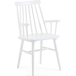 Bílá jídelní židle ze dřeva kaučukovníku La Forma Kristie