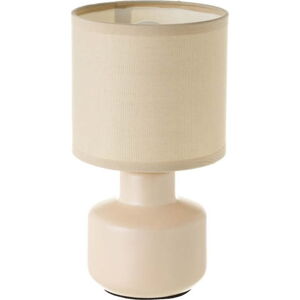 Béžová keramická stolní lampa s textilním stínidlem (výška 22 cm) – Casa Selección