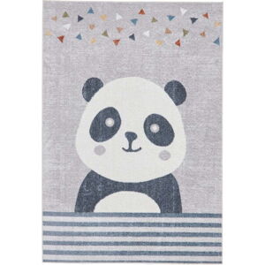 Světle šedý dětský koberec 80x150 cm Vida Kids Panda – Think Rugs