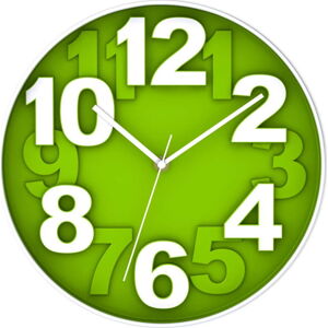 Zelené nástěnné hodiny Postershop Eve, ø 30 cm