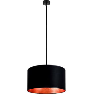 Černé stropní svítidlo s vnitřkem v měděné barvě Sotto Luce Mika, ⌀ 40 cm