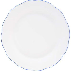 Bílý porcelánový mělký talíř Orion Blue Line, ⌀ 26,5 cm