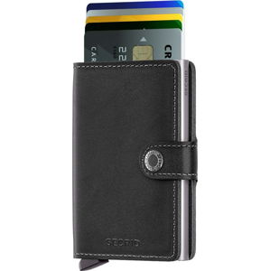 Černá kožená peněženka s pouzdrem na karty Secrid Classic