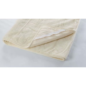 Bílý ochranný potah na matraci z merino vlny Royal Dream, 160 x 200 cm