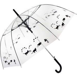 Transparentní holový deštník Ambiance Cats, ⌀ 100 cm