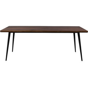 Jídelní stůl s černými ocelovými nohami Dutchbone Alagon Land, 200 x 90 cm