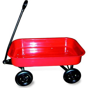 Červený kovový vozík Legler Trolley