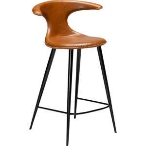Koňakově hnědá barová židle z eko kůže DAN–FORM Denmark Flair